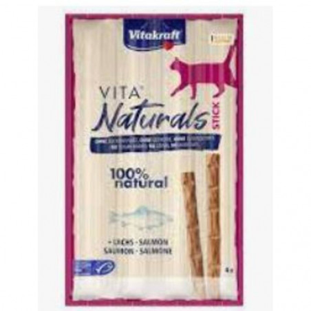 SNACK GATO VITANATURALS  STICK SALMÓN 4X5G