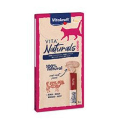 SNACK GATO VITANATURALS LIQUID TERNERA 5X15G