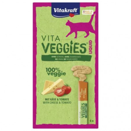 SNACK GATO VITAVEGGIES LIQUID QUESO/TOMATE 6X15G