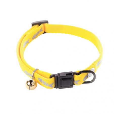 COLLAR GATO FLUO FISH 10-20/30 AMARILLO