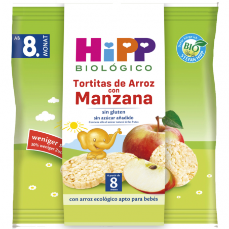 TORTITAS DE ARROZ CON MANZANA BIO 30GR