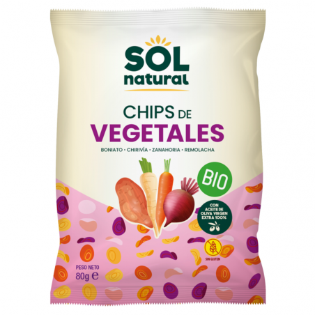 CHIPS DE VEGETALES CON ACEITE DE OLIVA 80GR
