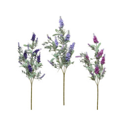 LAVANDA ARTIFICIAL RAMIFICADA 68CM VARA