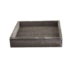 BANDEJA CUADRADA MADERA GRIS
