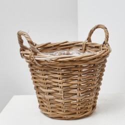 CESTA ASAS MIMBRE CON PLÁSTICO