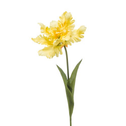 TULIPÁN ABIERTO RIZADO ARTIFICIAL AMARILLO 66CM