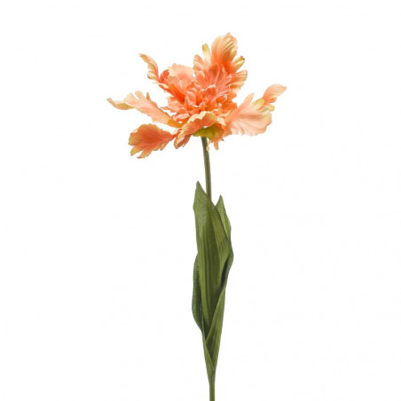TULIPÁN ABIERTO RIZADO ARTIFICIAL MELOCOTÓN 66CM
