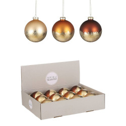 BOLA CRISTAL BICOLOR ORO 8CM