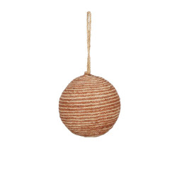 BOLA YUTE MARRÓN RAYAS FINAS 10CM