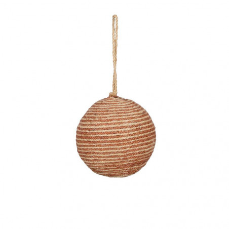 BOLA YUTE MARRÓN RAYAS FINAS 10CM