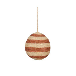 BOLA YUTE MARRÓN RAYAS 10CM