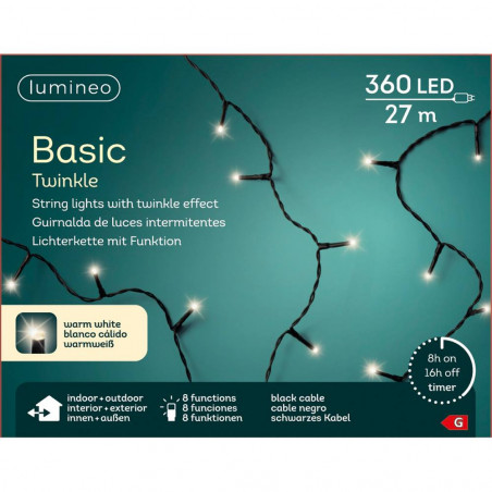 GUIRNALDA BLANCO CÁLIDO BASIC LED NAVIDAD