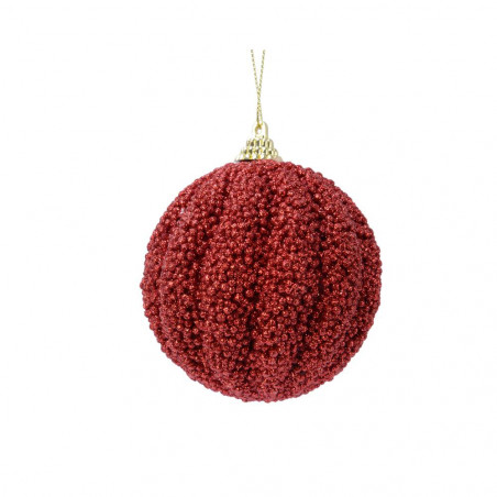 BOLA FOAM ROJO GLITTER  8CM