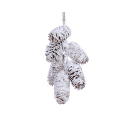 ADORNO PIÑAS NIEVE 18CM
