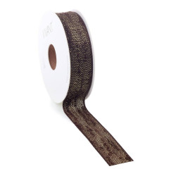 CINTA NAVIDAD BOUCLE MARRON 10 METROS