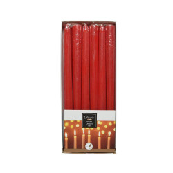 SET 12 VELAS CANDELABRO ROJO