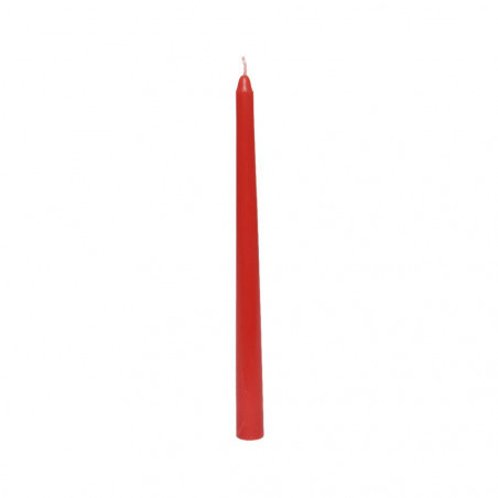 SET 12 VELAS CANDELABRO ROJO