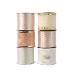 CINTA NAVIDAD CHAMPAGNE MIX