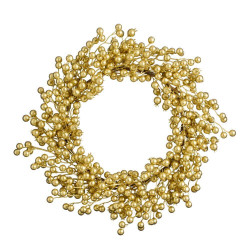 CORONA NAVIDAD BAYAS ORO 50CM