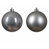 SET 6 BOLAS 8CM GRIS PLATA