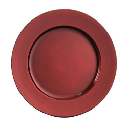 PLATO MELAMINA ROJO 33CM
