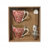 JUEGO DE TÉ COPOS ROJOS+BLANCOS