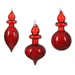 ADORNO CRISTAL ROJO 13X6CM