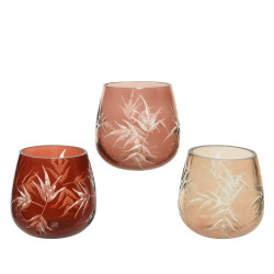 PORTAVELAS TEALIGHT CRISTAL COLORES
