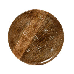 PLATO MADERA MANGO ESMALTADO 35CM