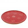 PLATO MADERA MANGO ESMALTADO ROJO 35CM