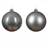 SET 4 BOLAS 10CM GRIS PLATA