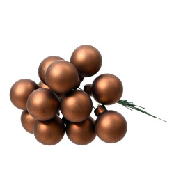 SET 144 BOLAS CRISTAL 2.5CM CHOCOLATE