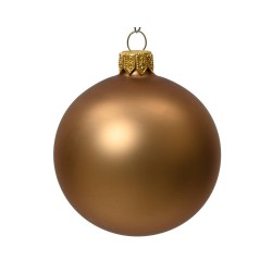 SET 4 BOLAS CRISTAL 10CM COBRE