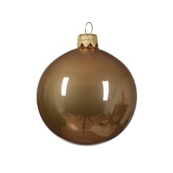 SET 6 BOLAS CRISTAL 8CM COBRE