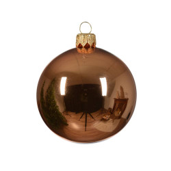 SET 6 BOLAS CRISTAL 8CM COBRE ROJIZO