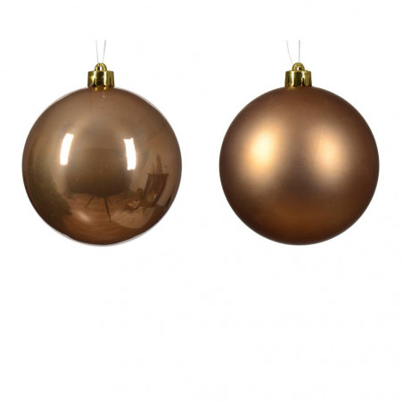 SET 4 BOLAS 10CM COBRE