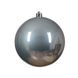 BOLA GRIS PLATA NAVIDAD