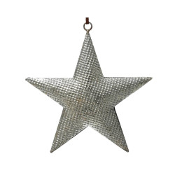 ESTRELLA METAL PLATEADA COLGANTE