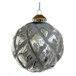 BOLA CRISTAL PÁTINA GRIS 10CM