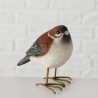 PÁJARO RESINA MARRÓN 8X9CM
