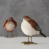 PÁJARO RESINA MARRÓN 8X9CM