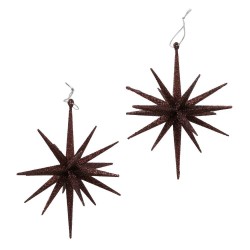 SET 2 ESTRELLAS POLAR MARRÓN 15CM