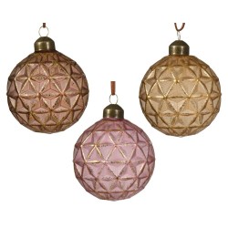 BOLA CRISTAL ROMBOS 8CM