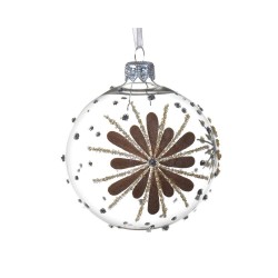 BOLA CRISTAL TRANSPARENTE ESTRELLA 8CM