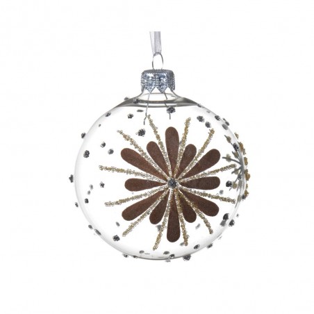 BOLA CRISTAL TRANSPARENTE ESTRELLA 8CM