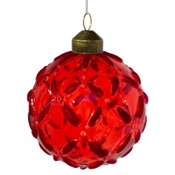 BOLA CRISTAL ROJO RELIEVE