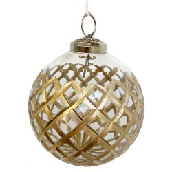 BOLA CRISTAL DIAMANTE DORADO