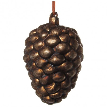 PIÑA CRISTAL MARRÓN METALIZADO 11.5CM