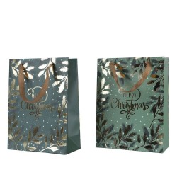 BOLSA DE REGALO VERDE MERRY CHRISTMAS