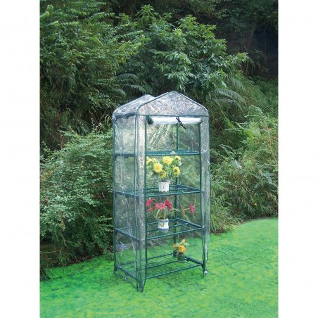 INVERNADERO TERRAZA 4 BALDAS 69X49X156 CM